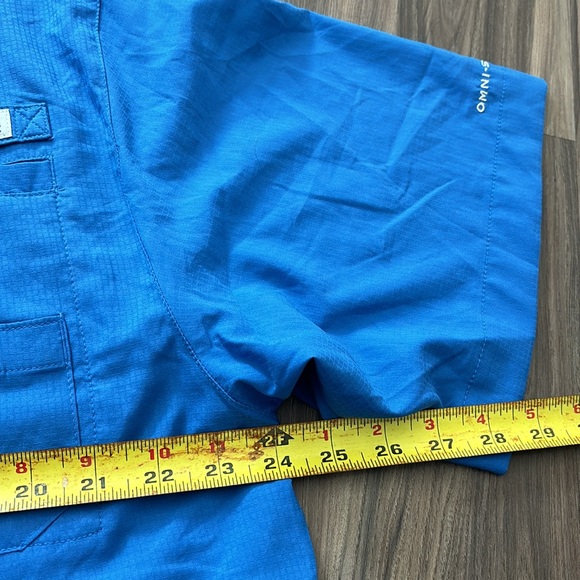 Columbia PFG Omni Shade Vented Fishing Shirt blue Short Sleeves Men’s Large NWOT - Picture 4 of 7
